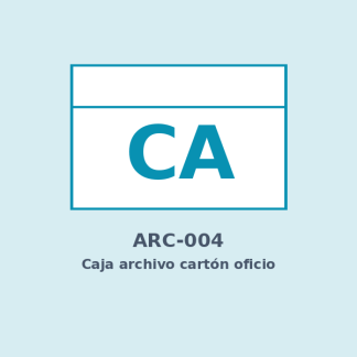 Caja archivo cartón oficio